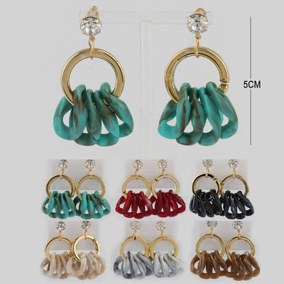 Fashion Acrylic Drop Earrings 1647 (12 units)