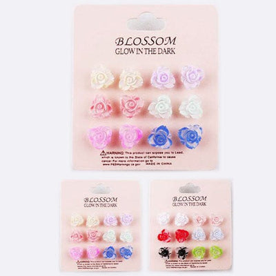 Fashion Flower Shape Multi Earring 4937 (12 units)