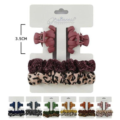 Fashion Jaw Clip Hair Tie Set 50136BG (12 units)