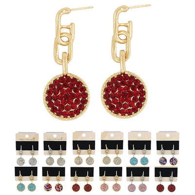 Fashion Rhinestone Earring 0470GS (12 units)