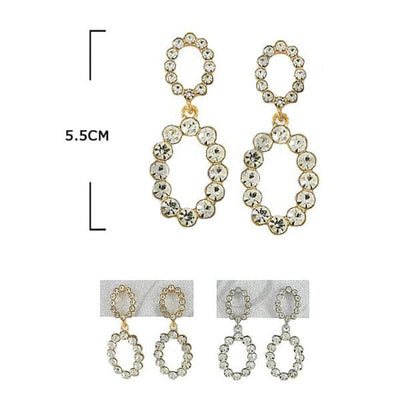 Fashion Rhinestone Earrings 10286GS (12 units)