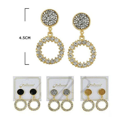 Fashion Round Earrings 5342I ( 12 units)