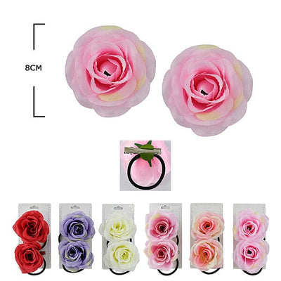 Flower 2PC Hair Pin With Tie 10021M (12 units)