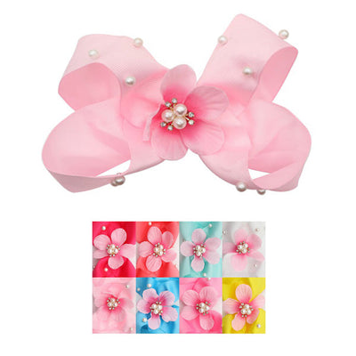 Flower Layered Hair Bow 2687 (12 units)