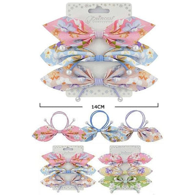 Flower Printed 3PC Hair Tie 50834M (12 units)