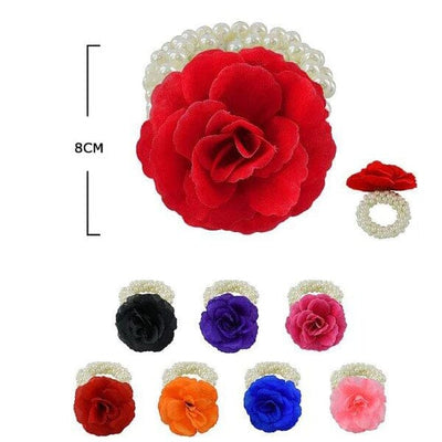 Flower With Pearl Hair Tie 50934M (12 units)