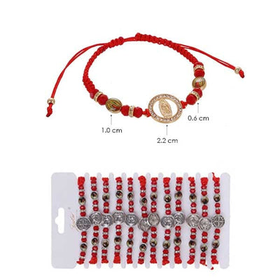 Guadalupe Adjustable Religious Bracelets 2714 ( 12 units)
