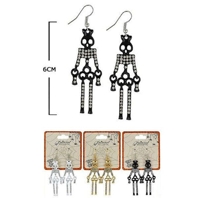 Halloween Skeleton Earrings (12 units)