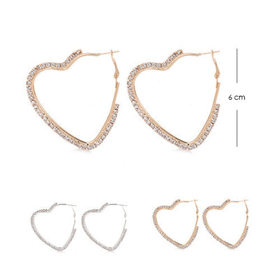 Heart Hoop Earrings 2058 (12 units)