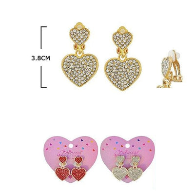 Heart Shape Clip On Earrings 085 (12 units)