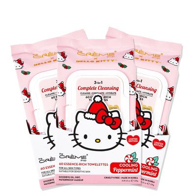 Hello Kitty 3-IN-1 Complete Cleansing Essence-Rich Towelettes - Cooling Peppermint (3 units)