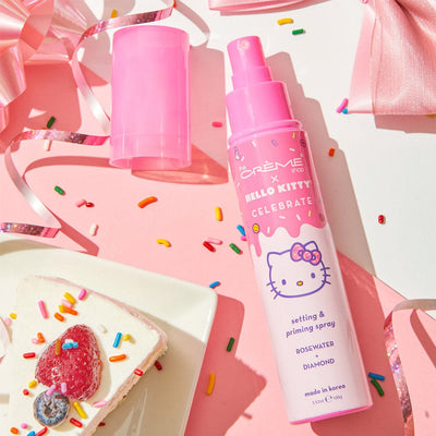 Hello Kitty Celebrate Setting & Priming Spray - Rose Water + Diamond ( 1 unit)