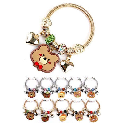 Kids Cute Bear Charm Bracelets 4725 (12 units)