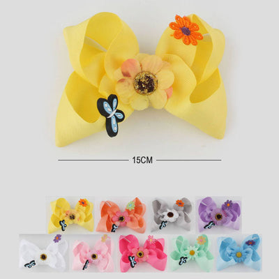 Kids Flower & Butterfly Hair Bow 1166P (12 units)
