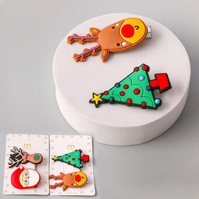 Kid's Silicone 2PC Christmas Clips 2410 ( 12 units)