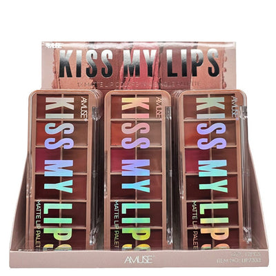 Kiss My Lips Matte Lipstick Palette 7333 (12 units)