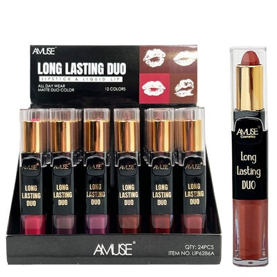 Long Lasting Duo Lipstick & Liquid Lip (24 units)