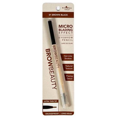 Microblading Effect Eyebrow Pencil - 01 Brown Black (12 units)
