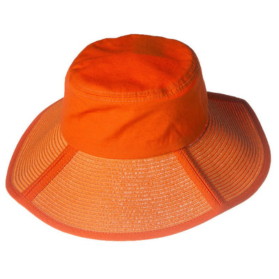 Packable Large Brim Quilted Bucket Hat Orange (1 unit)