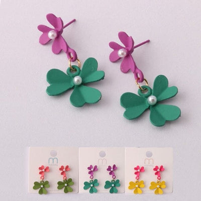 Painted Clover Drop Earring 35227 (12 units)