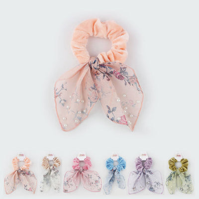 Pastel Tone Hair Tie With Tail 1043A (12 units)