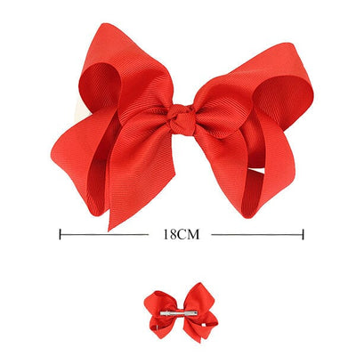 Red Color Hair Bows 0001RD (12 units)
