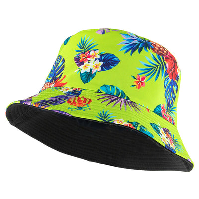 Reversible Tropical Flower Print Bucket Hat (1 unit)