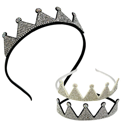 Rhinestone Crown Headbands 1003( 12 units)