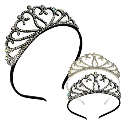 Rhinestone Crown Headbands 1004 ( 12 units)