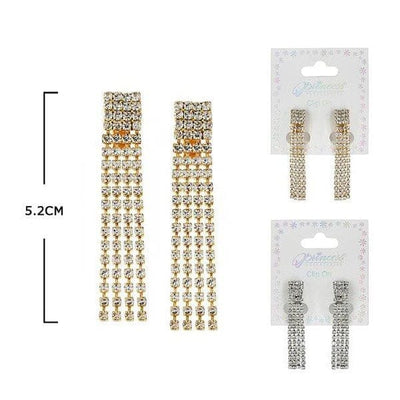 Rhinestone Earrings 90035GS (12 units)