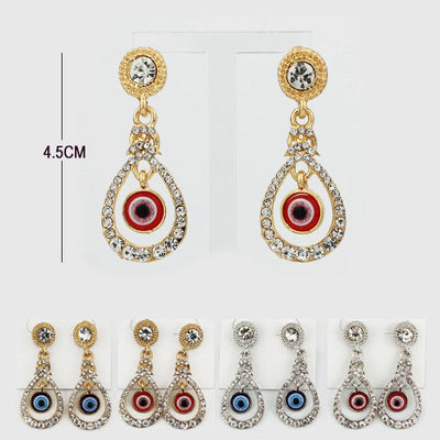 Rhinestone Evil Eye Earring 1134 (12 units)