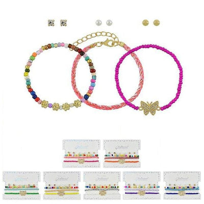 Seed Bead Colorful 3PC Bracelet Set 43421K (12 units)