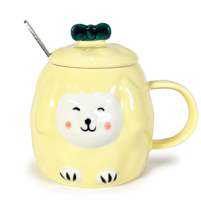Sheep Ceramic Coffee Mug Yellow (1 unit)
