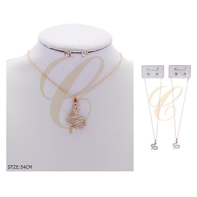 Snake Medal Necklaces 0552GS (12 units)