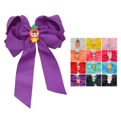 Solid Color Cheer Shape Hair Bow 3182 (12 units)