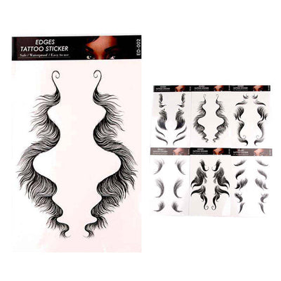 Temporary Hair Tattoo Stickers (12 units)