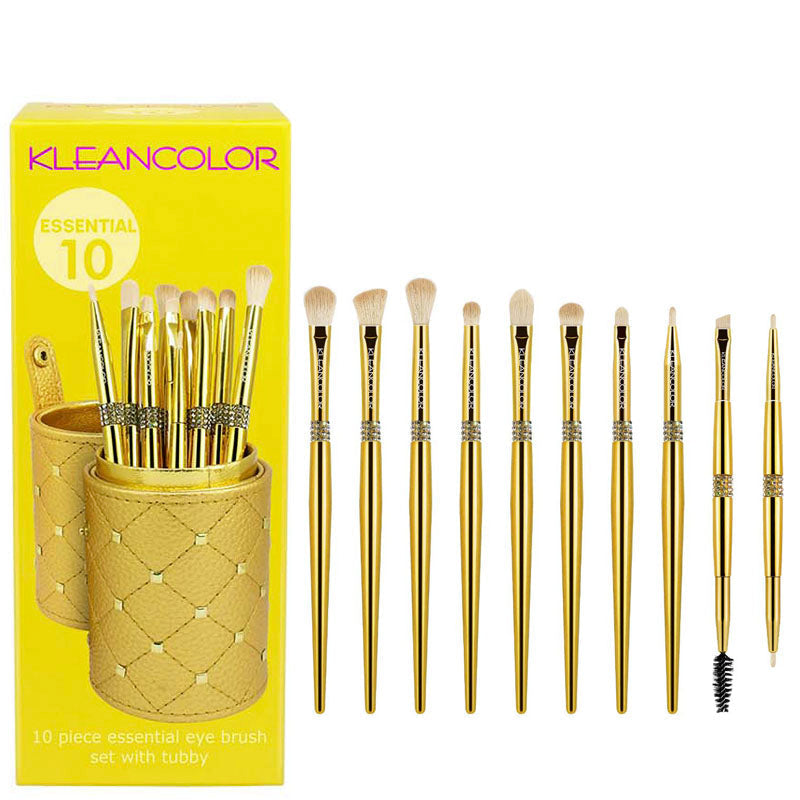 TWINKLY LOVE-8 PIECE DELUXE FACE & EYE BRUSH SET W/ BRUSH HOLDER –  KleanColor